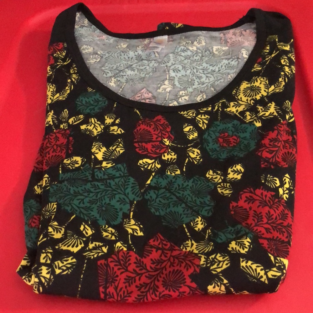 LulaRoe Floral Scoop Neck Women's Top - Picture 10 of 10
